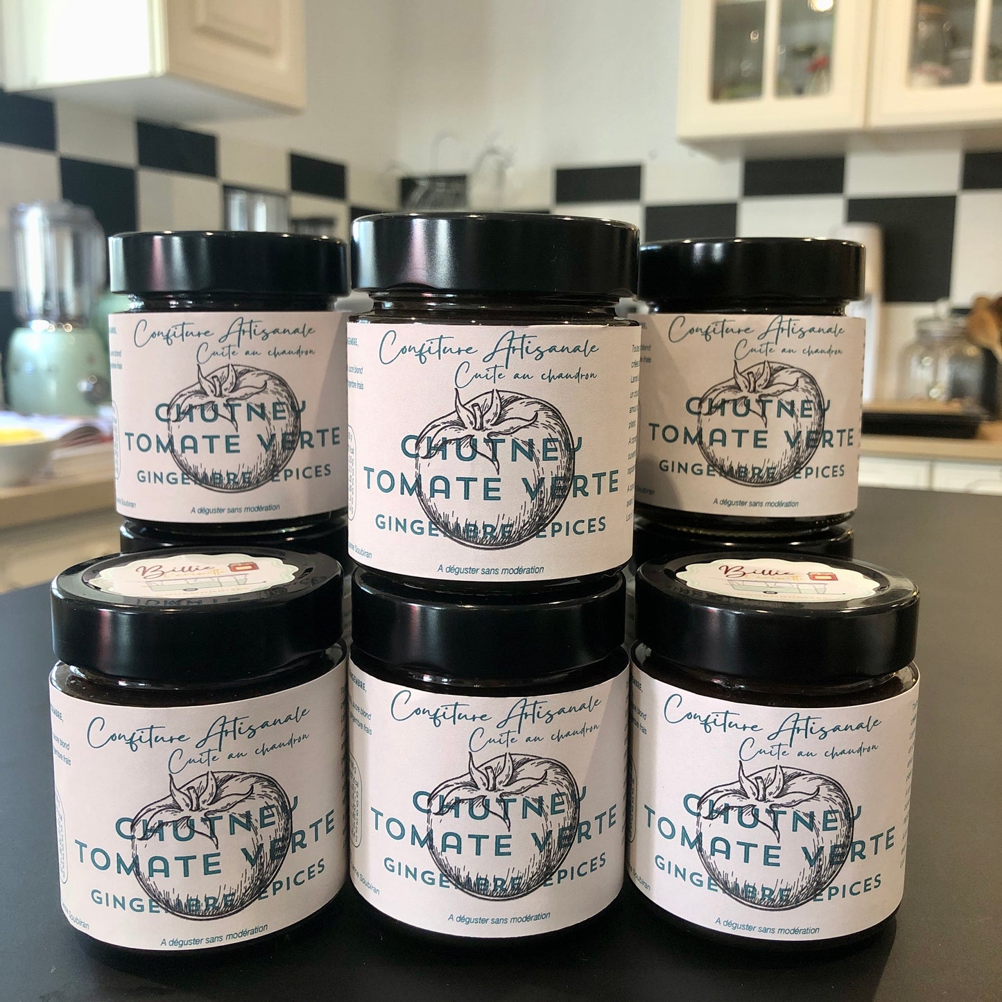 Chutney Tomate verte, gingembre, épices