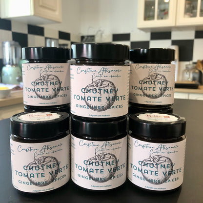 Chutney Tomate verte, gingembre, épices